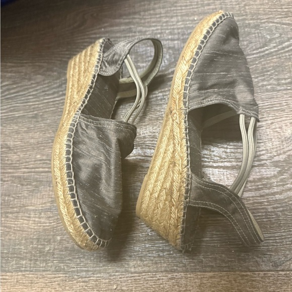 Toni Pons size 40 NEW wool “wld” Chic Metallic Wedge Espadrilles - Picture 6 of 15